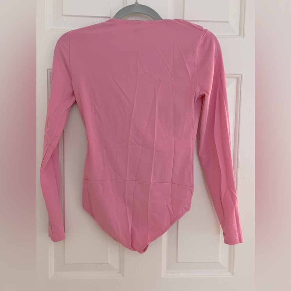 Jcrew ruffled pink body suit